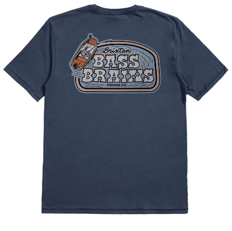 Brixton Bass Brains Boat T-Shirt - Washed Navy