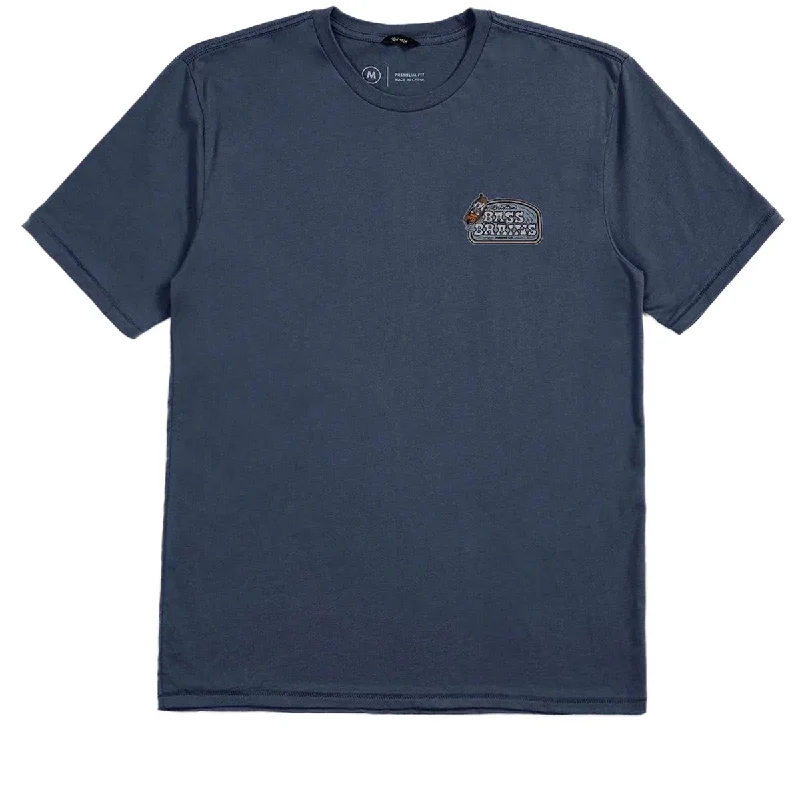 Brixton Bass Brains Boat T-Shirt - Washed Navy