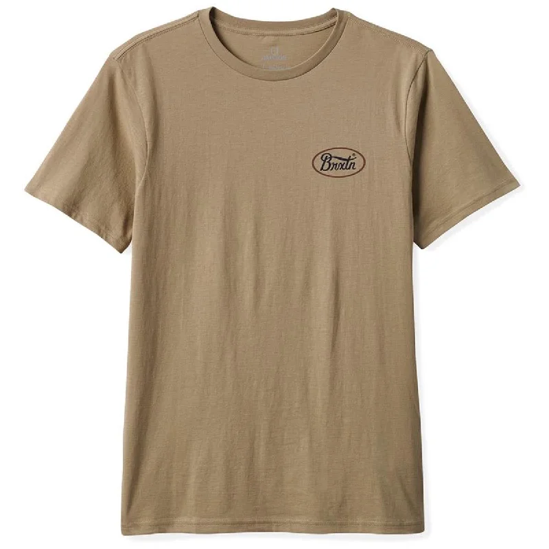 Brixton Parsons T-Shirt - Oatmeal/Washed Navy/Sepia