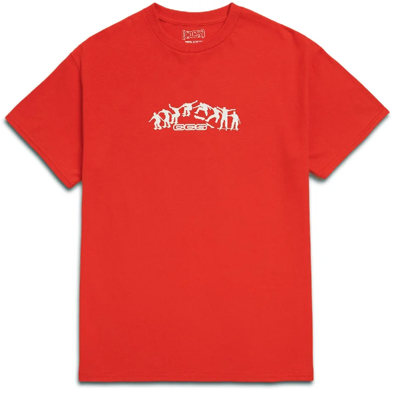 CCS Kickflip Logo T-Shirt - Red/White