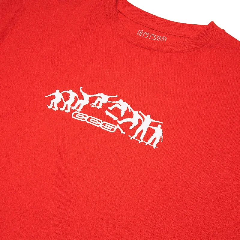 CCS Kickflip Logo T-Shirt - Red/White