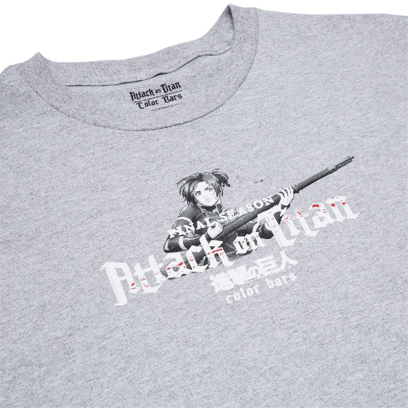 Color Bars x Attack on Titan Loaded T-Shirt - Heather Grey