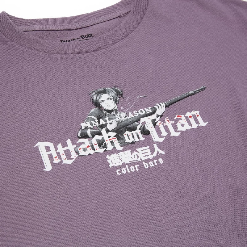 Color Bars x Attack on Titan Loaded T-Shirt - Lavernder