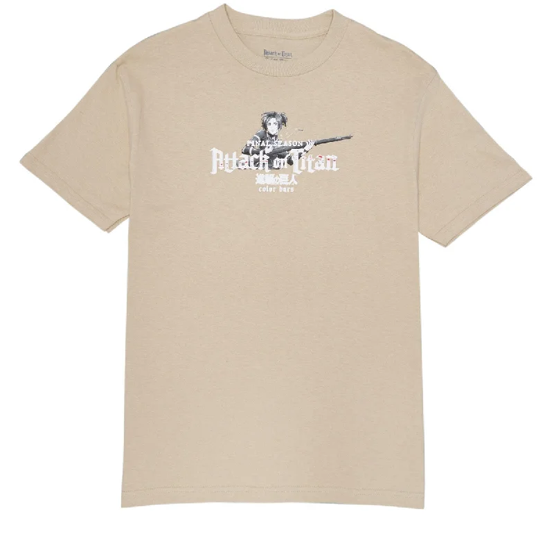 Color Bars x Attack on Titan Loaded T-Shirt - Sand