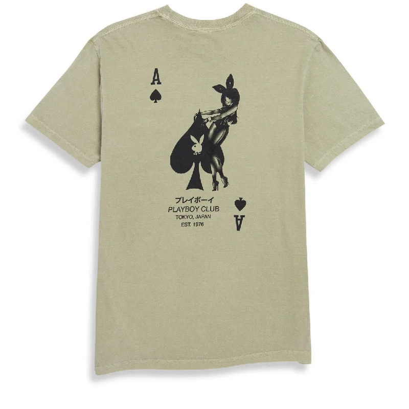 Color Bars x Playboy Ace of Spades T-Shirt - Khaki