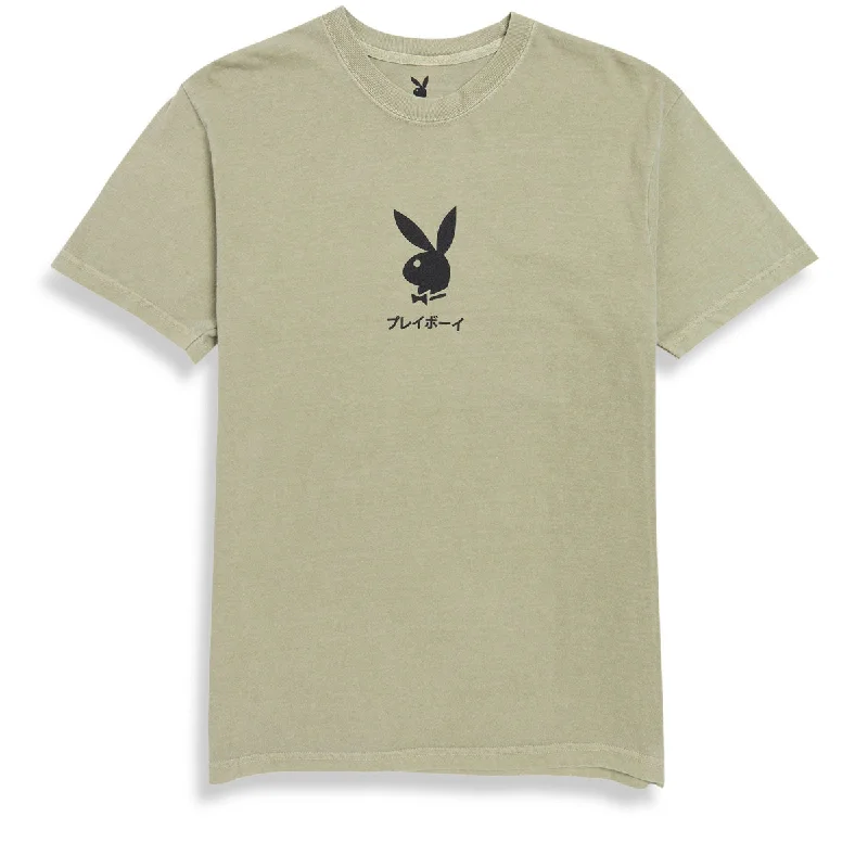 Color Bars x Playboy Ace of Spades T-Shirt - Khaki