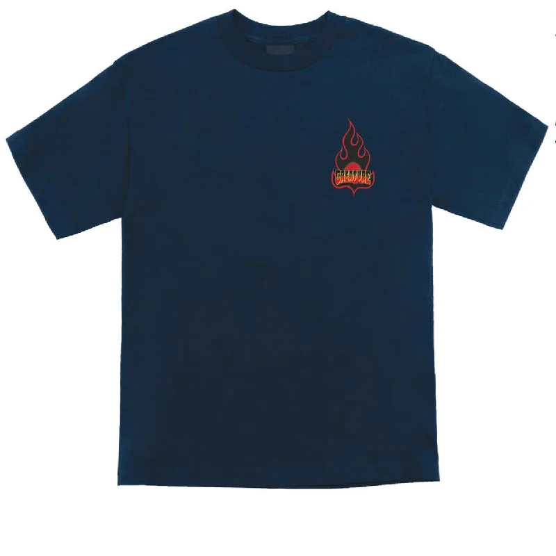 Creature Logo Flame T-Shirt - Navy