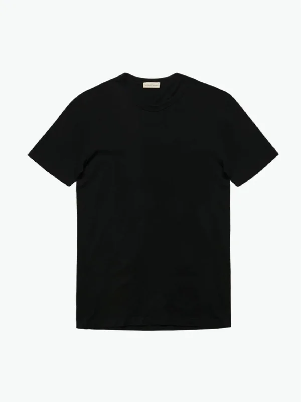 Crewneck Cotton Tailor Fit T-shirt Black