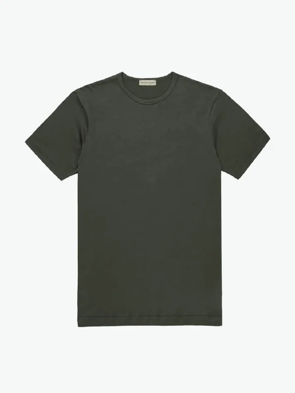 Crewneck Cotton Tailor Fit T-shirt Khaki