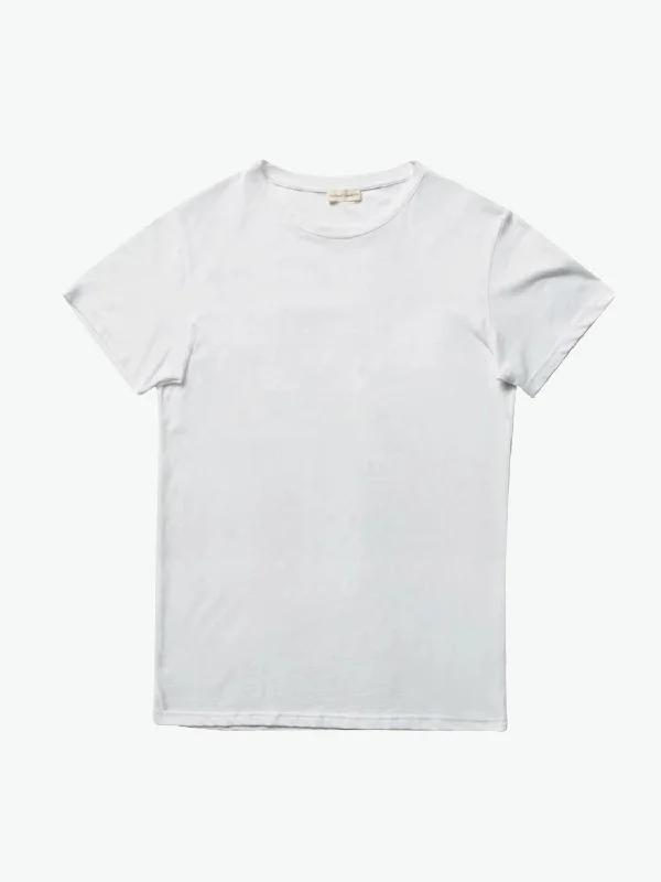 Crewneck Slim Fit Organic Cotton T-shirt White