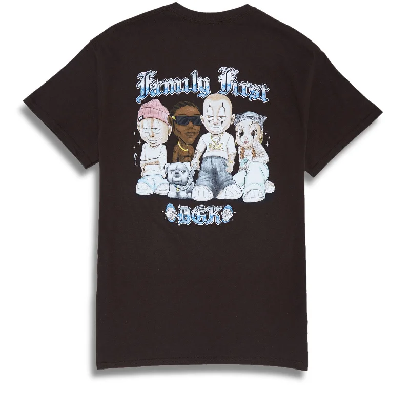 DGK Skateboards Family First T-Shirt - Dark Chocolate