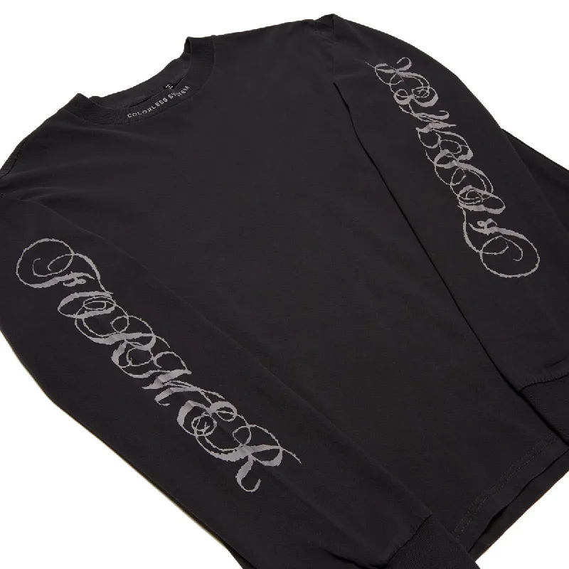 Former Wire Long Sleeve T-Shirt - Washed Black