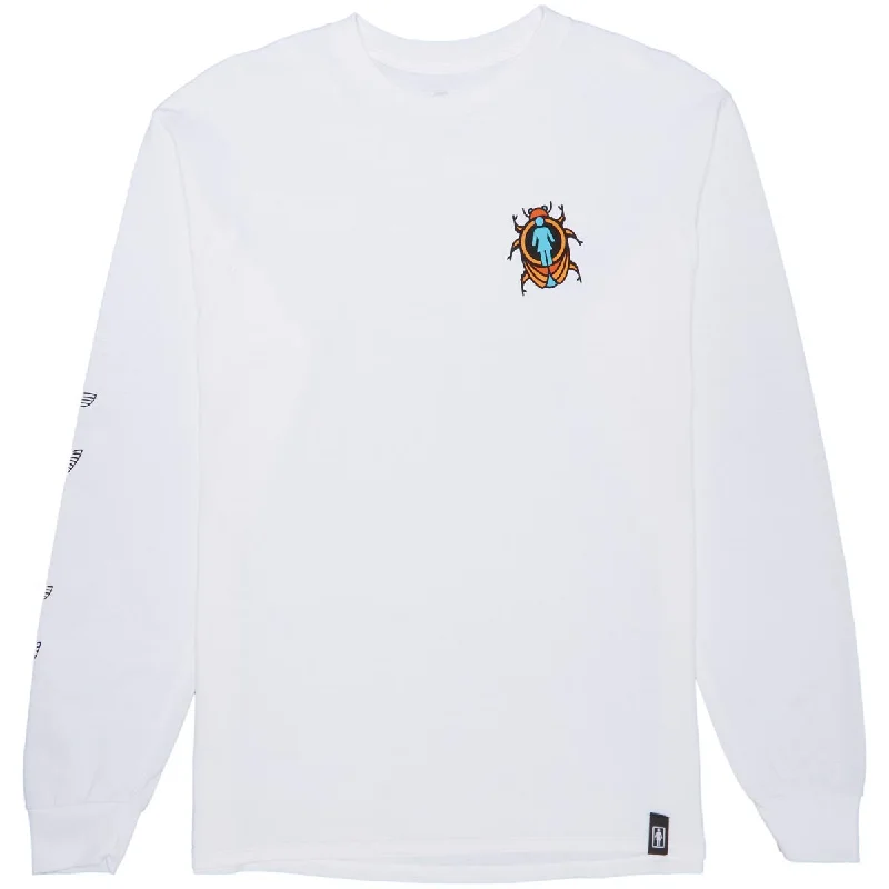 Girl Beetle Attack Long Sleeve T-Shirt - White