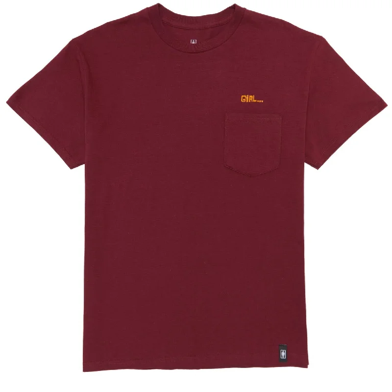 Girl Etcetera Pocket T-Shirt - Maroon