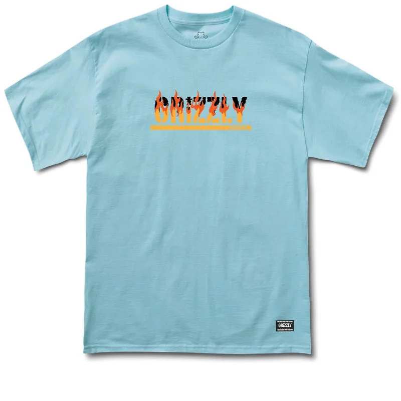 Grizzly Fire Starter T-Shirt - Sky Blue