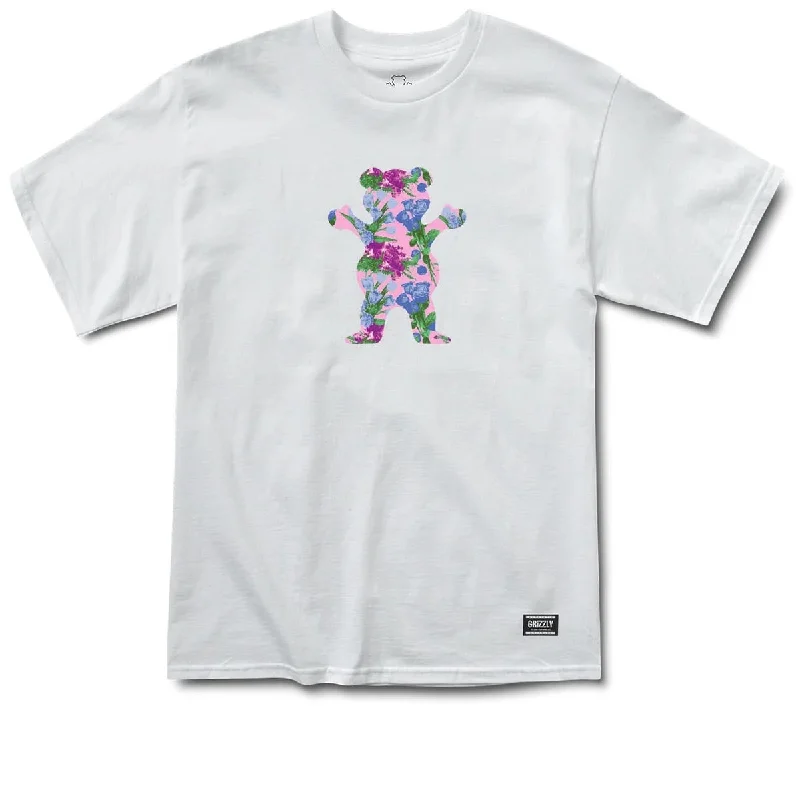 Grizzly Give Em Flowers T-Shirt - White