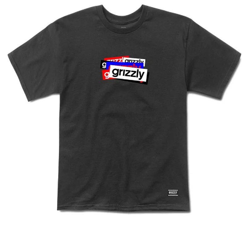 Grizzly Overlap T-Shirt - Black