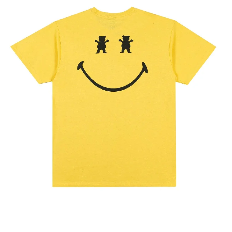 Grizzly x Smiley World Big Smile T-Shirt - Yellow