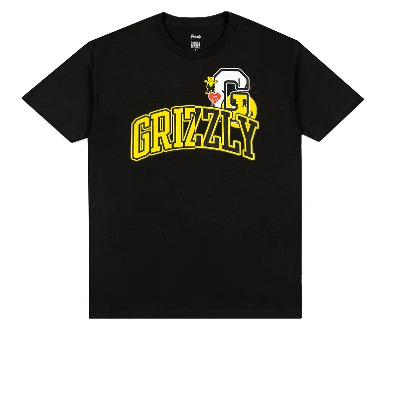 Grizzly x Smiley World School Of Happiness T-Shirt - Black