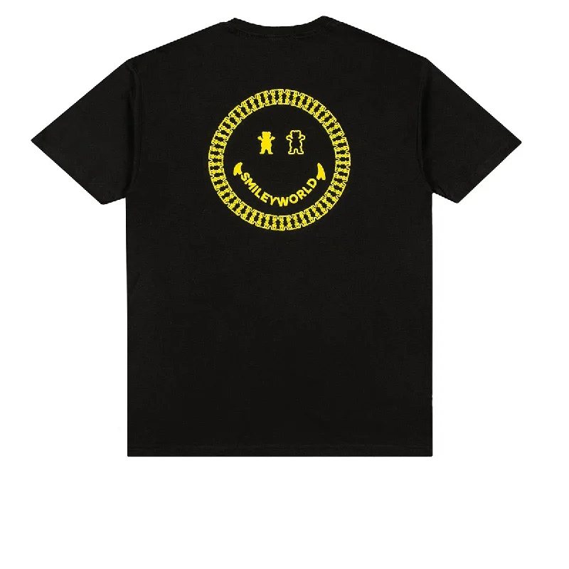 Grizzly x Smiley World School Of Happiness T-Shirt - Black