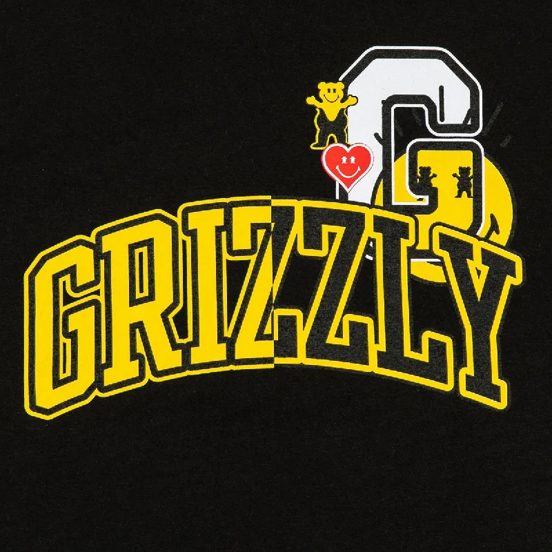 Grizzly x Smiley World School Of Happiness T-Shirt - Black