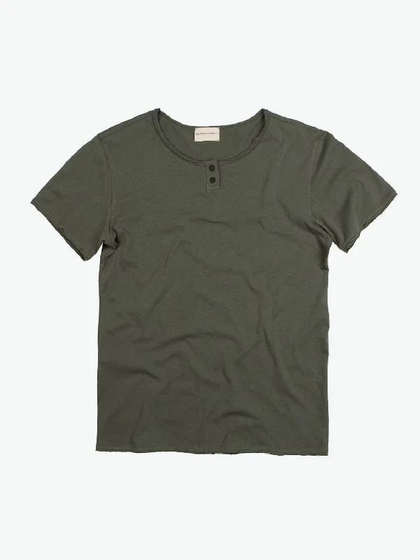 Henley Organic Cotton T-Shirt Khaki