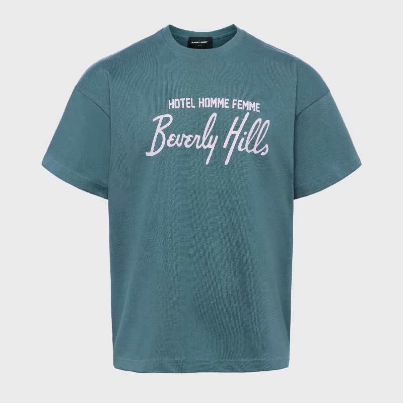 Hotel Homme Femme Tee Deep Teal and Lavender