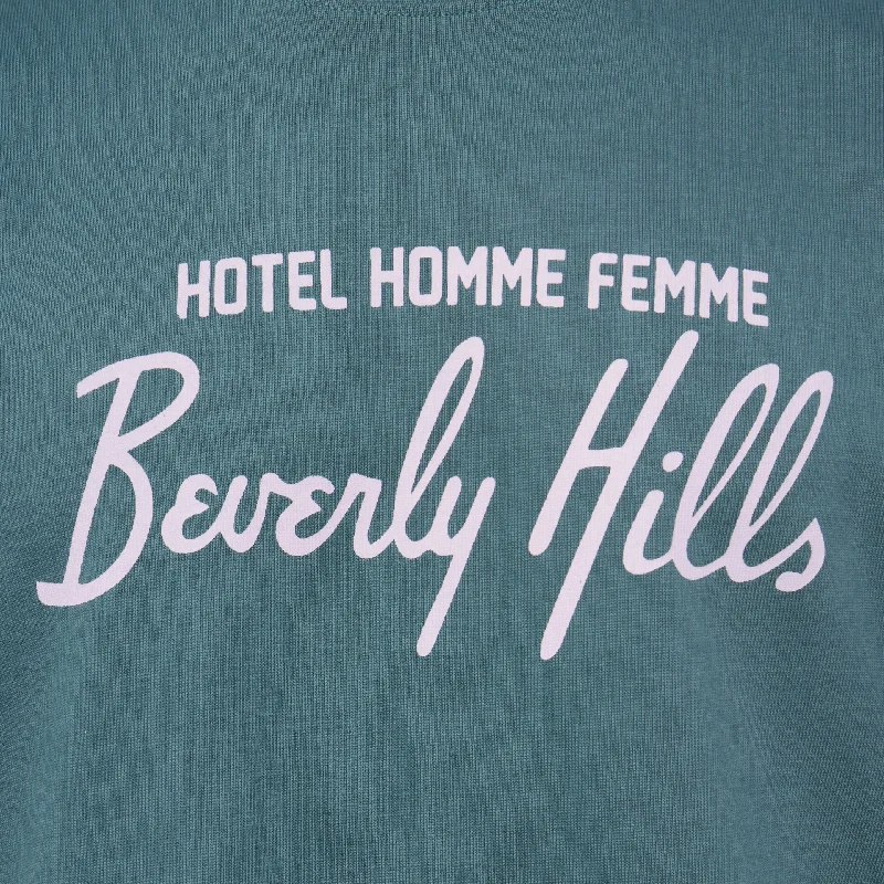 Hotel Homme Femme Tee Deep Teal and Lavender