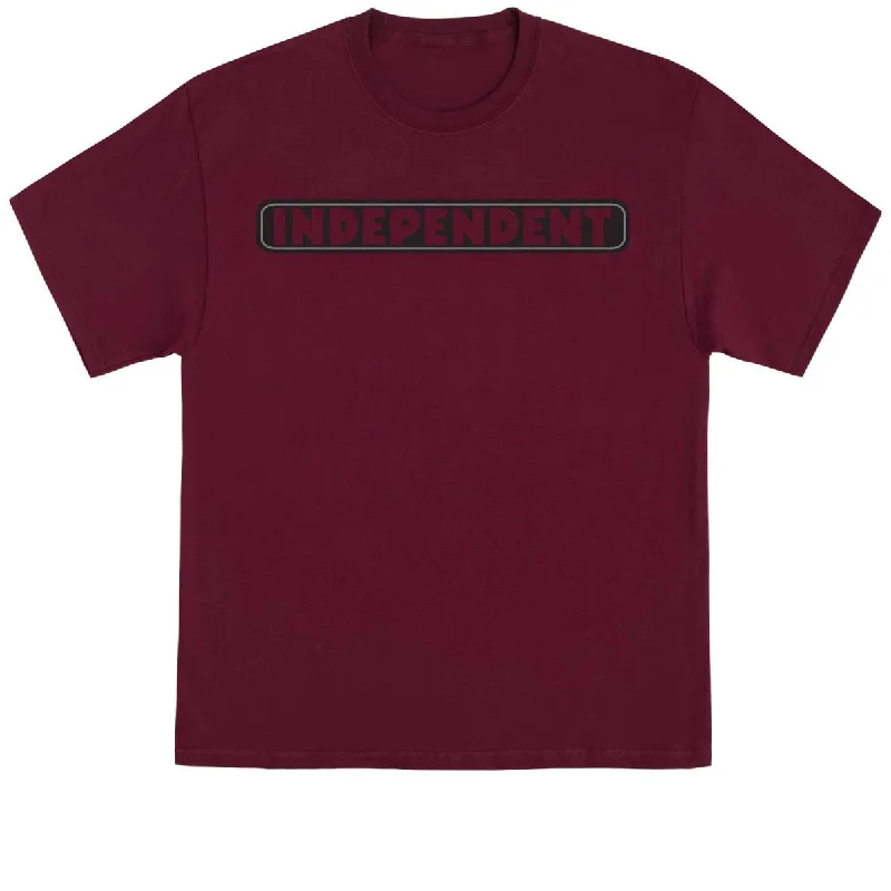 Independent Bar Logo T-Shirt - Athletic Maroon