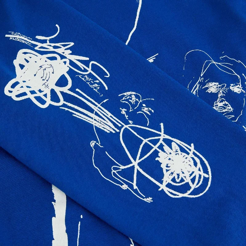 Last Resort AB x Julian Smith Expando Long Sleeve T-Shirt - Klein Blue/White