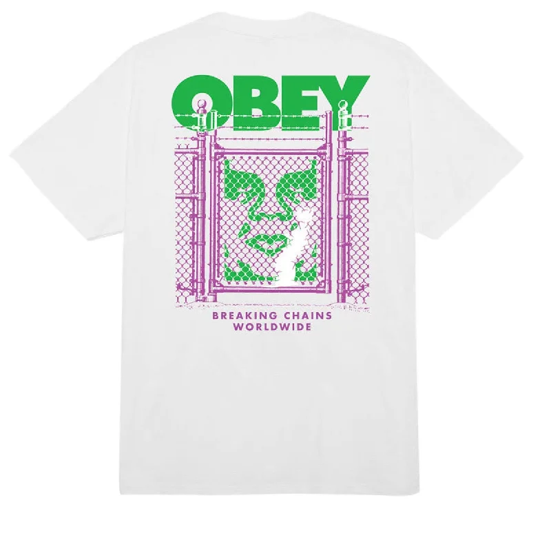 Obey Chain Link Fence Icon T-Shirt - White