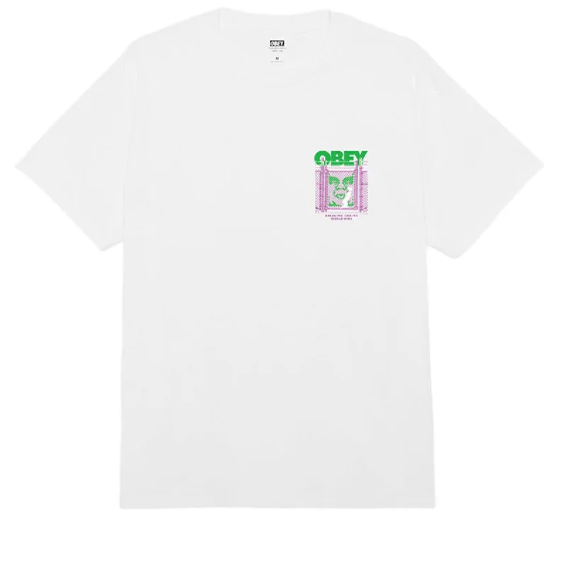 Obey Chain Link Fence Icon T-Shirt - White