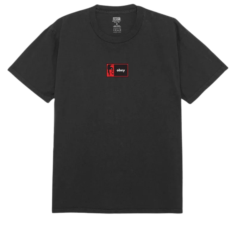 Obey Half Icon T-Shirt - Pigment Vintage Black