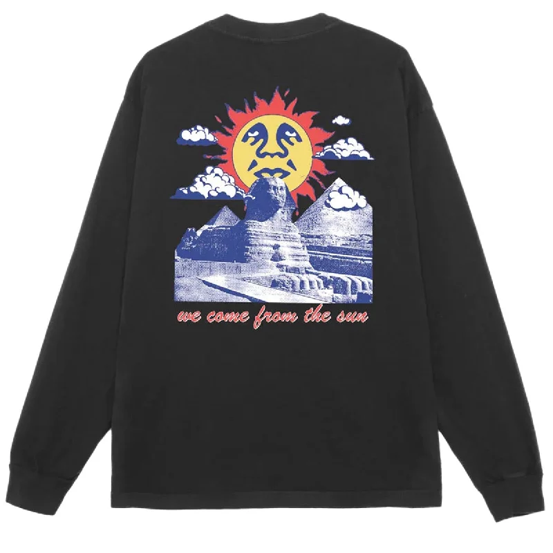 Obey We Come From The Sun Long Sleeve T-Shirt - Vintage Black