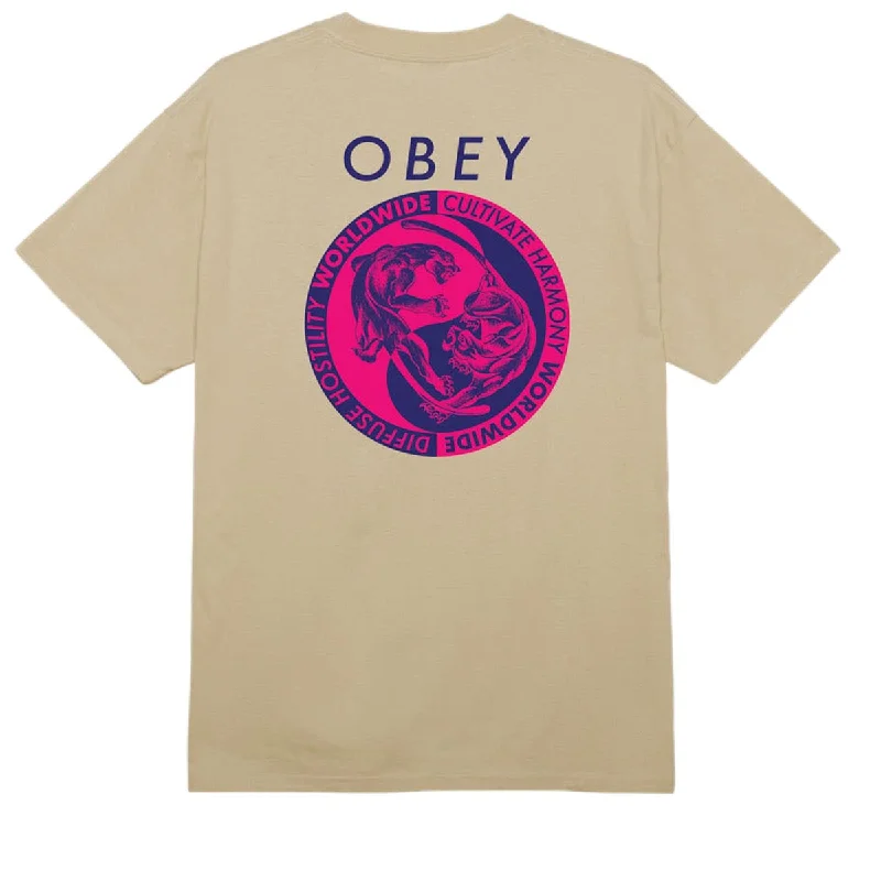 Obey Yin Yang Panthers T-Shirt - Sand