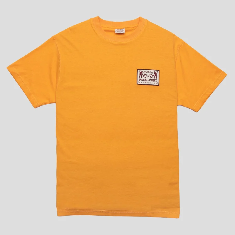 Pass~Port & Evisen Logo Lock~Up Tee - Orange Sherbet