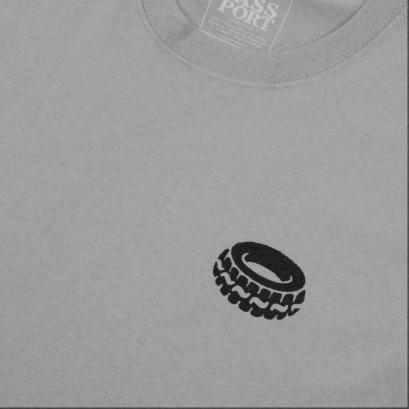 PASS~PORT ""FLAT TYRE"" TEE CHARCOAL