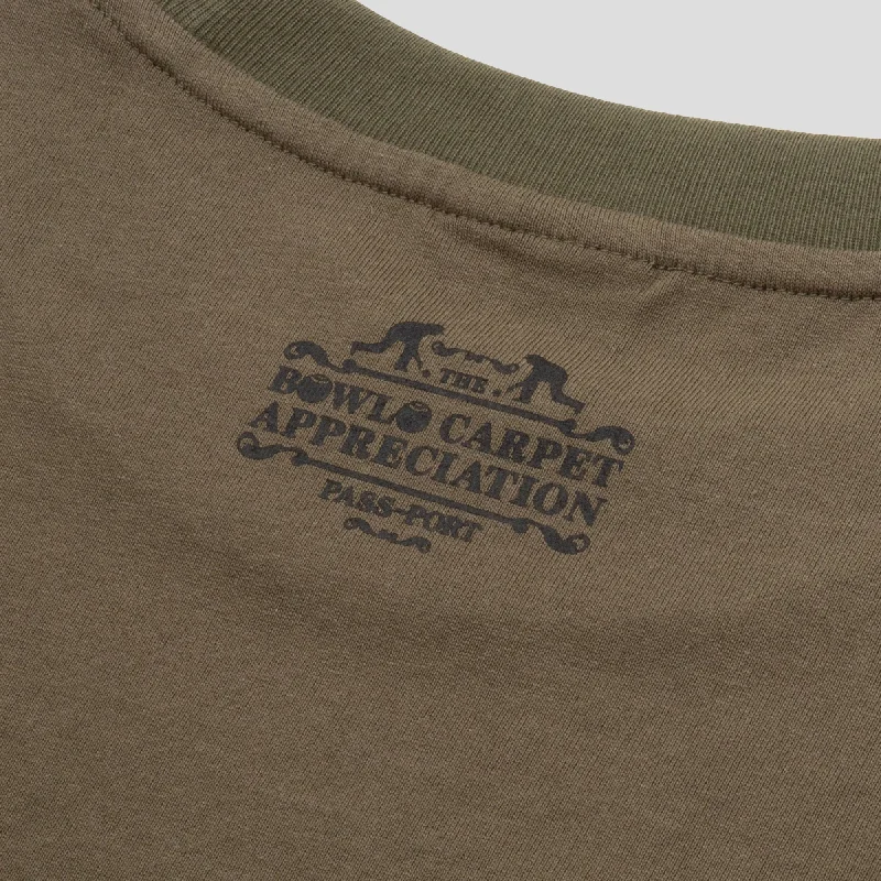 PASS~PORT ""HEAVY BOWL"" TEE MILITARY GREEN