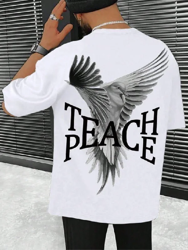 PEACE Men Oversized Tshirts