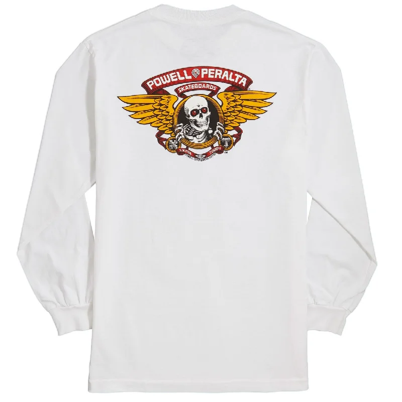 Powell-Peralta Winged Ripper Long Sleeve T-Shirt - White