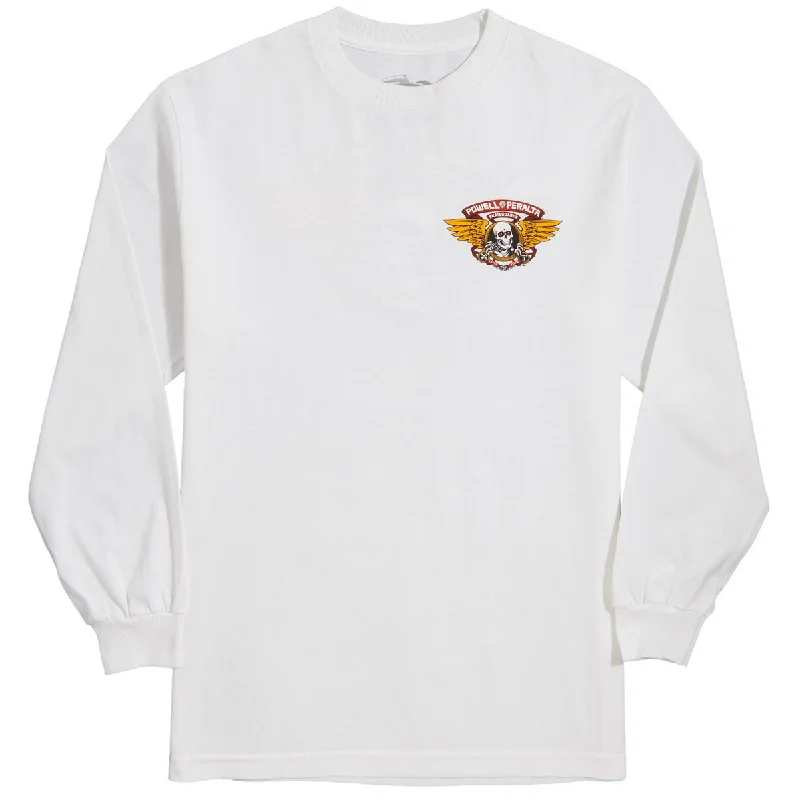 Powell-Peralta Winged Ripper Long Sleeve T-Shirt - White