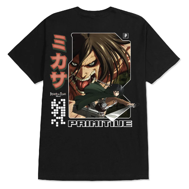 Primitive x Titans Mikasa T-Shirt - Black