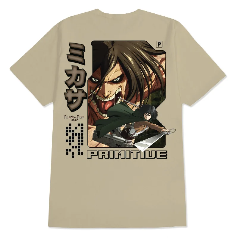 Primitive x Titans Mikasa T-Shirt - Sand