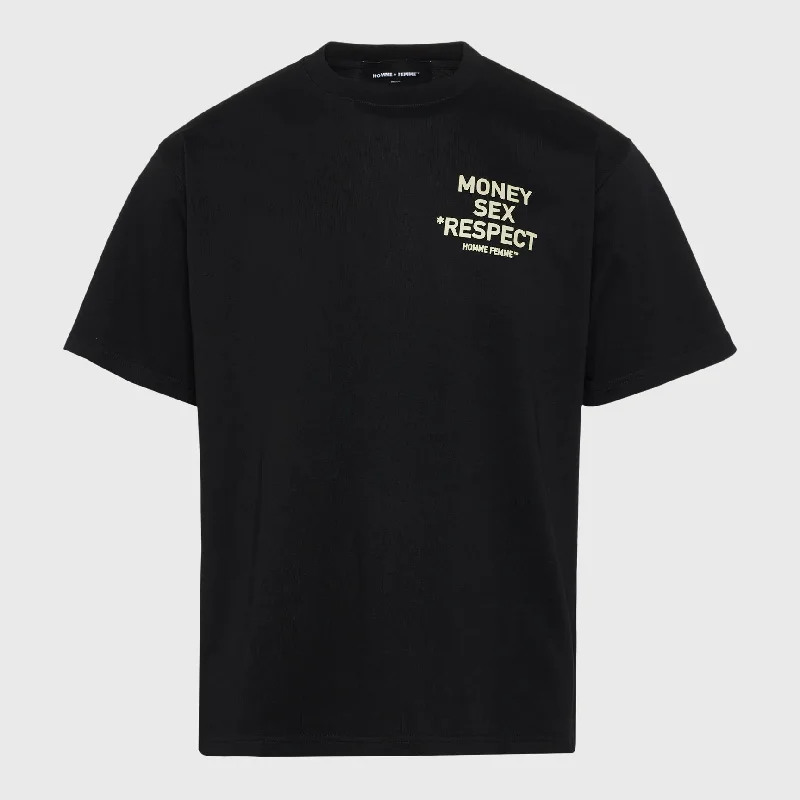 Respect Tee Black and Cream