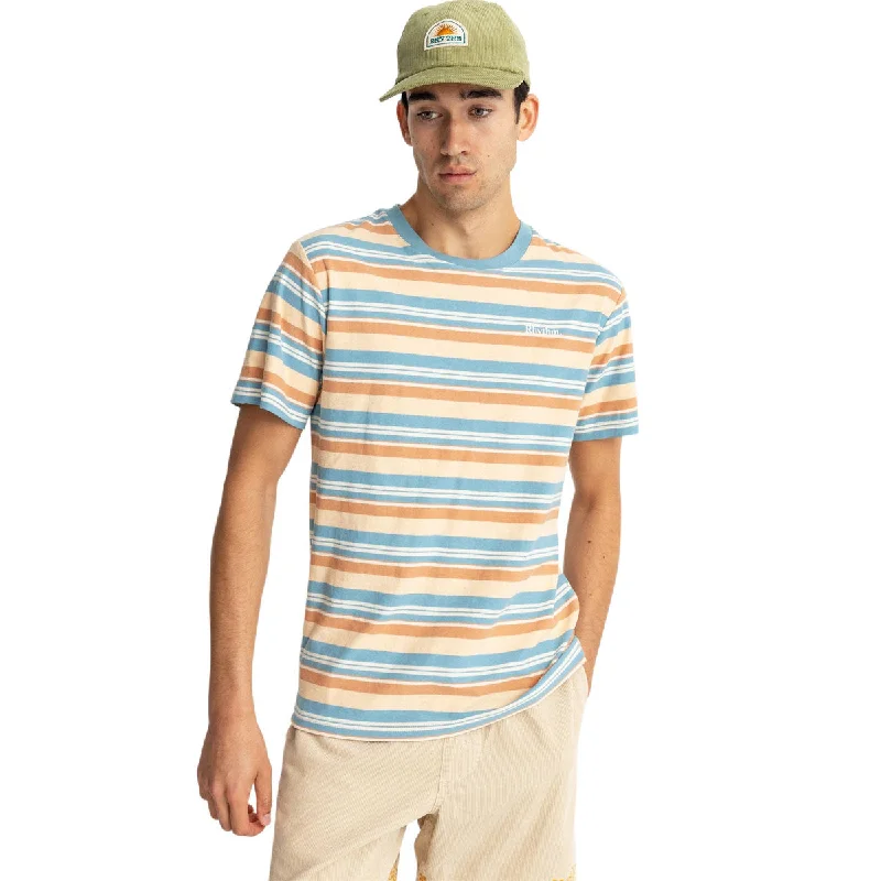 Rhythm Everyday Stripe T-Shirt - Mineral Blue