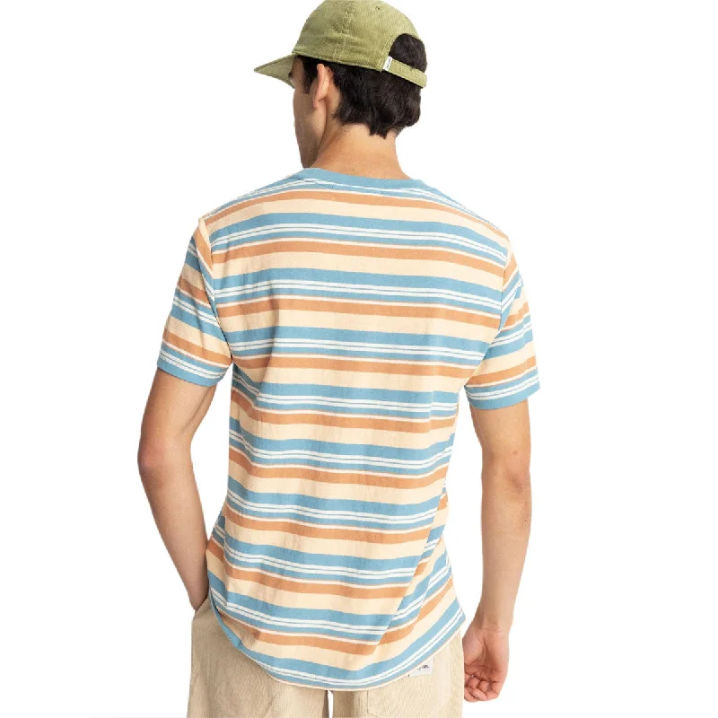 Rhythm Everyday Stripe T-Shirt - Mineral Blue