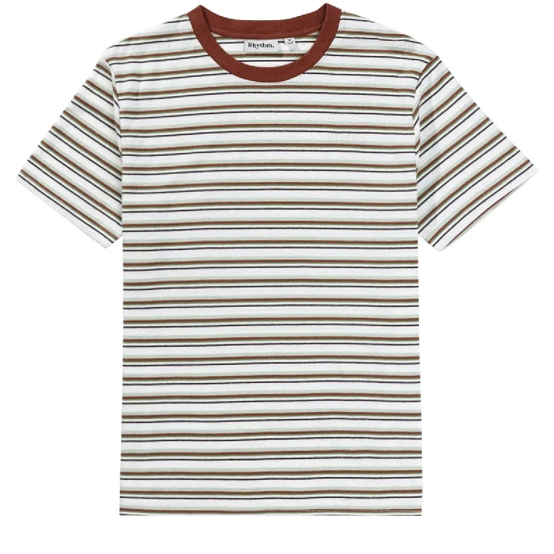 Rhythm Everyday Stripe T-Shirt - Natural/Natural