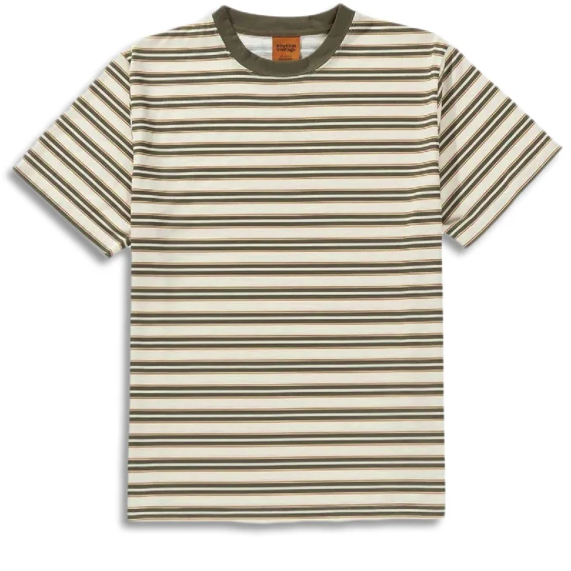 Rhythm Vintage Stripe T-Shirt - Natural/Green