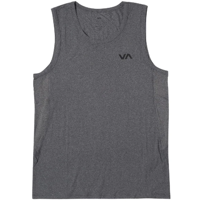 RVCA Sport Vent Sleeve T-Shirt - Charcoal Heather