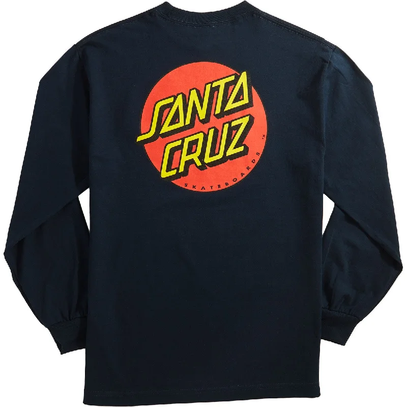 Santa Cruz Classic Dot Long Sleeve T-Shirt - Navy